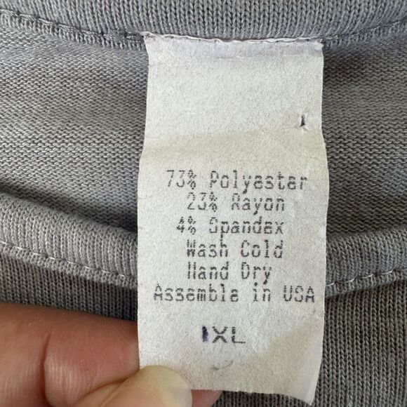 Women’s Short Tie Sleeve Tee Shirt Gray Size XL - Picture 4 of 9